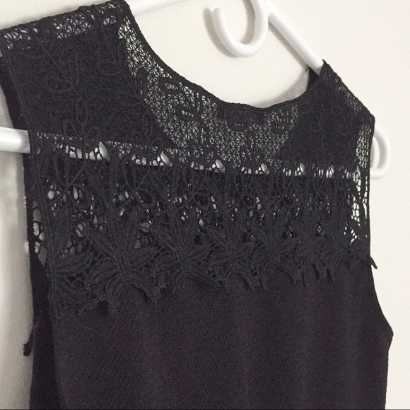 Soprano Sleeveless Lace Trim Skater Dress, Size S - Picture 4 of 6